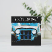 空色のヴィンテージの車招待されました! 招待状 (スタンド正面)