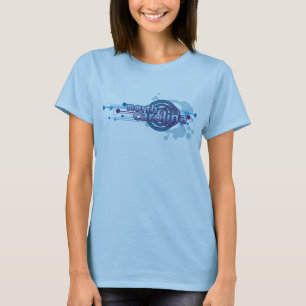 空色の写実的な円のノースカロライナのTシャツ Tシャツ