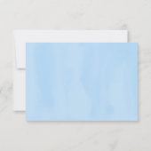 空色の水彩ディップ結婚式返信ハガキ 招待状 (裏面)