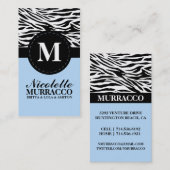 空色の野生のシマウマのプリントのお母さんのテレホンカード/ コーリングカード (正面/裏面)