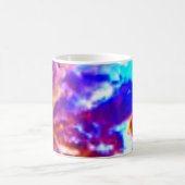 空芸術的青、オレンジ、黄 コーヒーマグカップ (中央)