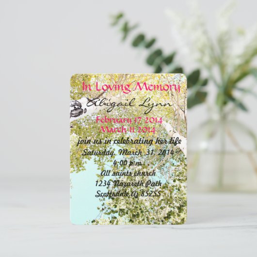 空葬の招待状 招待状 (スタンド正面)