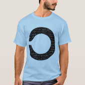 空虚または空虚を表すスンヤタデザイン Tシャツ (正面)