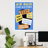 空襲の予防措置 – -第2次世界大戦 ポスター (ホームオフィス)