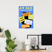 空襲時の注意 ポスター (ホームオフィス)