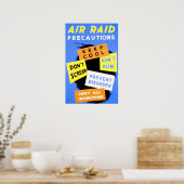 空襲時の注意 ポスター (キッチン)