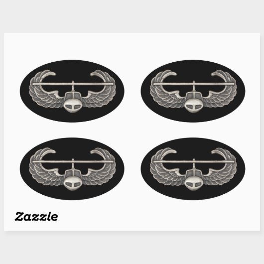 空襲 楕円形シール (シート)