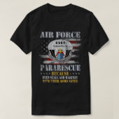 空誇りを持った力パラレースキュー退役軍人ヴィンテージフラグVe Tシャツ (デザイン正面)