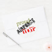 空誇りを持った軍母 ラウンドシール (封筒)