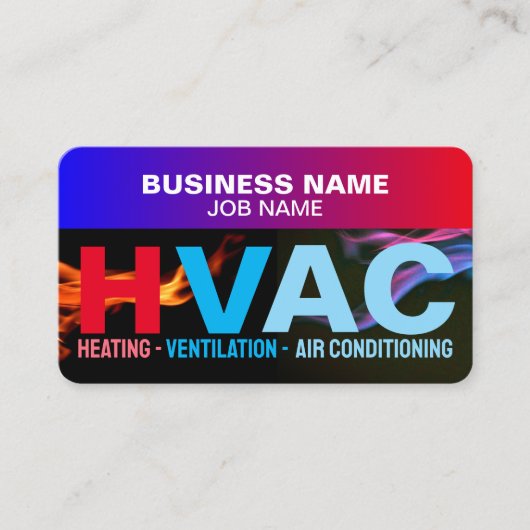 空調のスペシャリスト | HVAC 名刺 (正面)