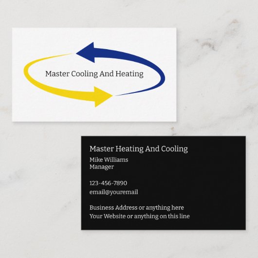 空調サービスの名刺 名刺 (正面/裏面)