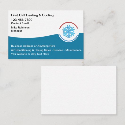 空調サービスの名刺 名刺 (正面/裏面)