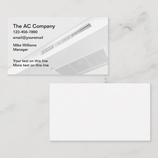 空調サービスの名刺 名刺 (正面/裏面)