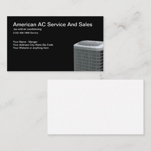 空調サービス及び販売 名刺 (正面/裏面)