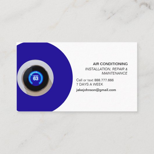 空調サービス名刺 名刺 (裏面)