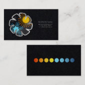 空調ファンの太陽とスノーフレークのビジネスca 名刺 (正面/裏面)