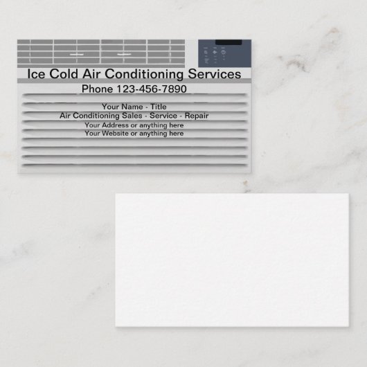 空調修理サービス 名刺 (正面/裏面)