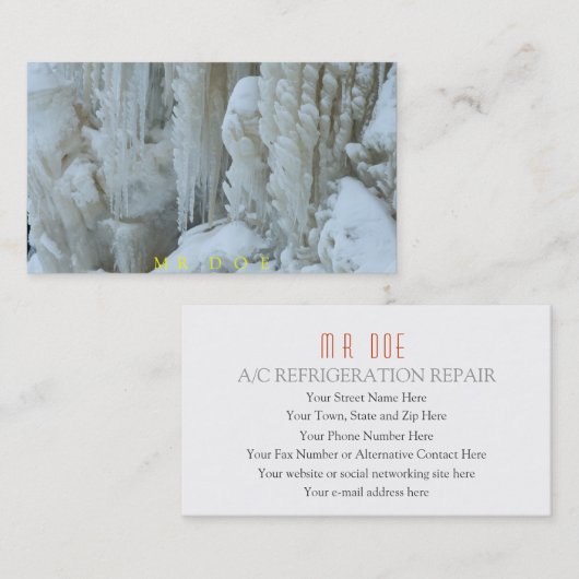 空調冷凍サービス両面 名刺 (正面/裏面)
