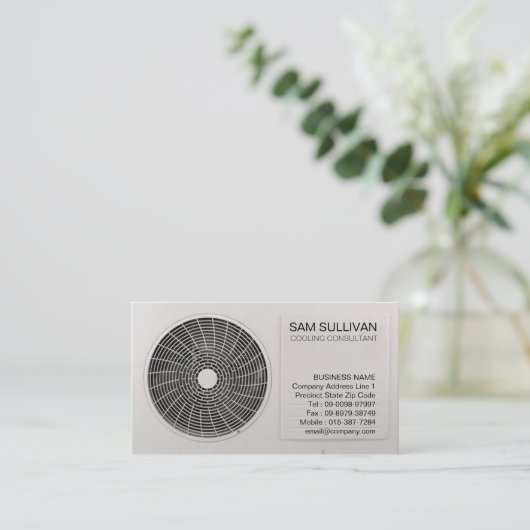 空調冷却圧縮機 名刺 (スタンド正面)