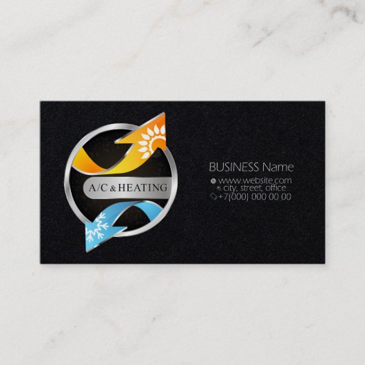 空調冷房 名刺 (正面)