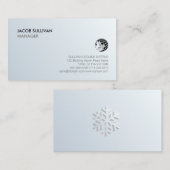 空調加熱冷却スノーフレークアイコン 名刺 (正面/裏面)