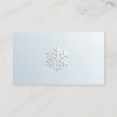 空調加熱冷却スノーフレークアイコン 名刺 (裏面)