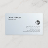 空調加熱冷却スノーフレークアイコン 名刺 (正面)