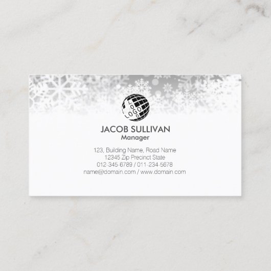 空調加熱冷却スノーフレーク 名刺 (裏面)