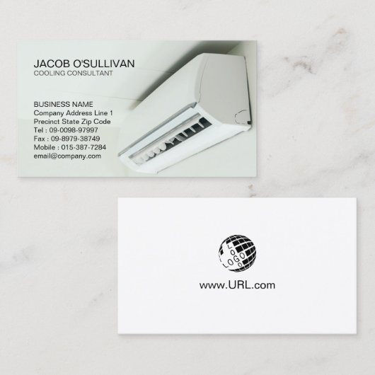 空調加熱冷却 名刺 (正面/裏面)