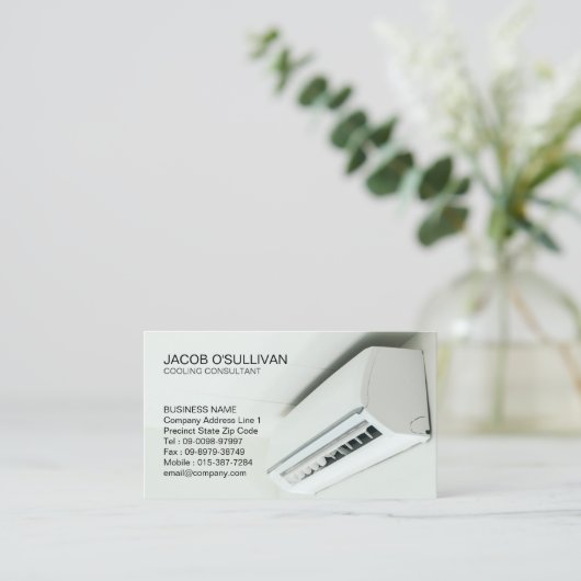 空調加熱冷却 名刺 (スタンド正面)