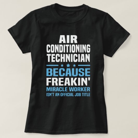 空調技師 Tシャツ (デザイン正面)