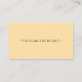 「空調技術者」 名刺 (裏面)