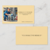 「空調技術者」 名刺 (正面/裏面)