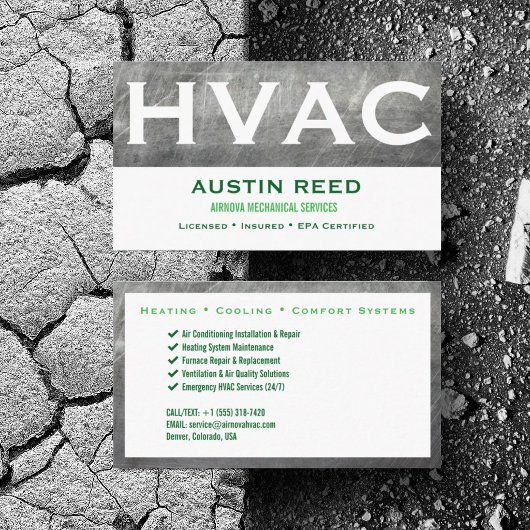 空調暖房サービスカスタマイズ 名刺