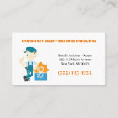 空調暖房サービス名刺 名刺 (正面)