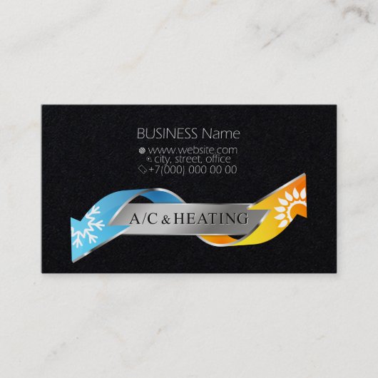 空調暖房用名刺 名刺 (正面)