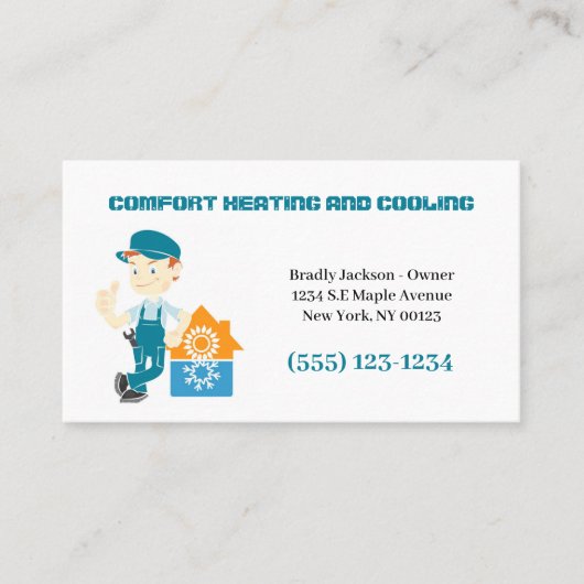空調暖房設備 名刺 (正面)