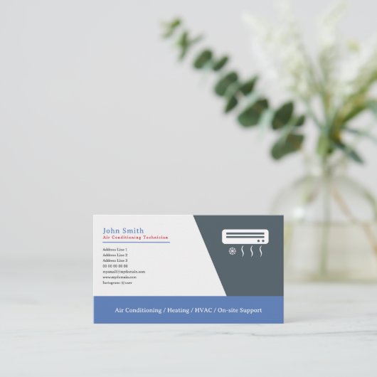 空調補修名刺 名刺 (スタンド正面)