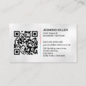 空調設備サービス 名刺 (裏面)