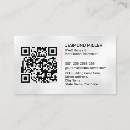 空調設備サービス 名刺 (裏面)