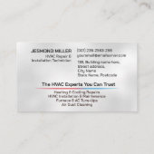 空調設備サービス 名刺 (裏面)