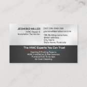 空調設備サービス 名刺 (裏面)