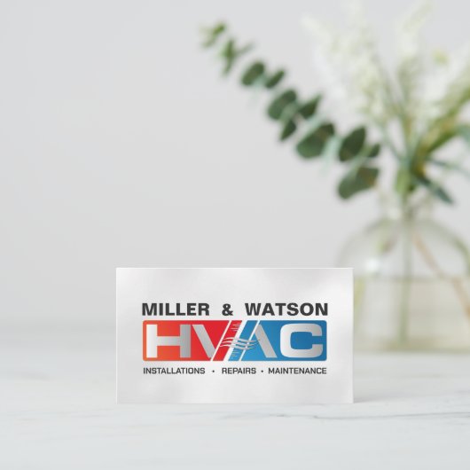 空調設備サービス 名刺 (スタンド正面)