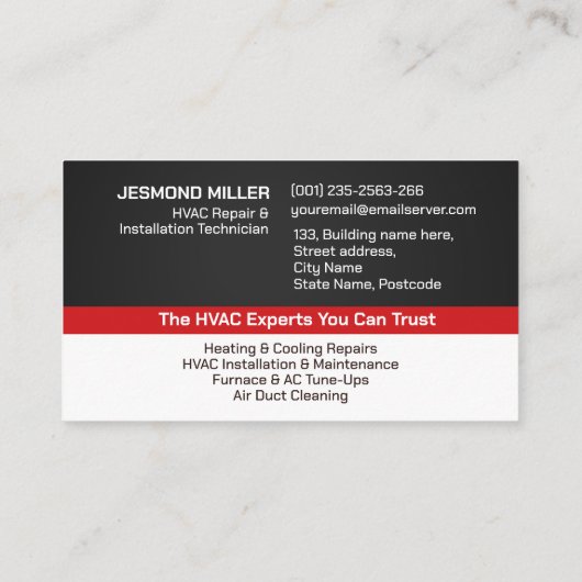 空調設備サービス 名刺 (裏面)