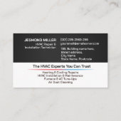 空調設備サービス 名刺 (裏面)