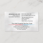 空調設備サービス 名刺 (裏面)