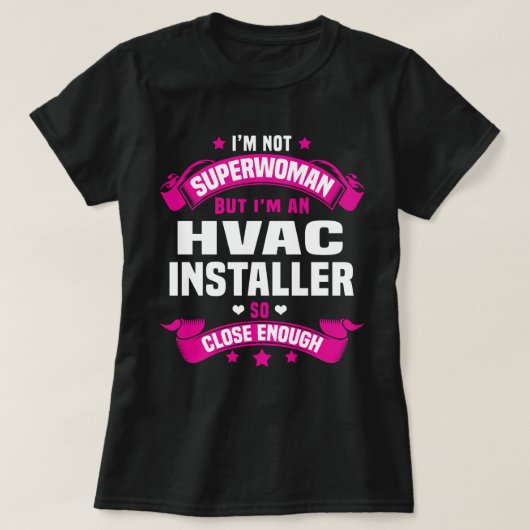 空調設備設置作業員 Tシャツ (デザイン正面)