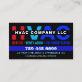 空調・冷暖房＆エアコン - 最高のHVAC 名刺 (正面)