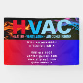 空調・冷暖房・エアコン | 現代のHVAC 横断幕 (横)
