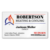 空調・冷暖房 HVAC マグネット名刺 (正面)